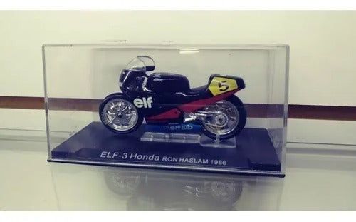 Moto Colección Escala Gp Elf-3 Honda Ron Haslam 1986 1/24