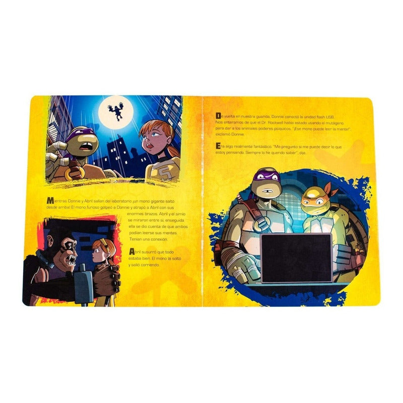 Turtles Ninja Soy Miguel Ángel Libro + Figura Base / Lexus