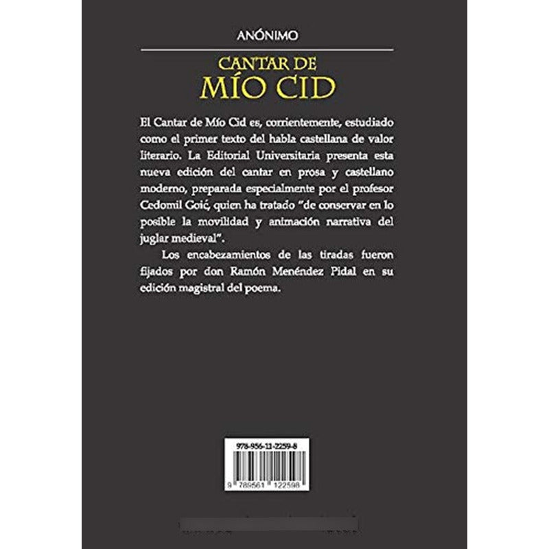 Cantar De Mio Cid / Cedomil Goic
