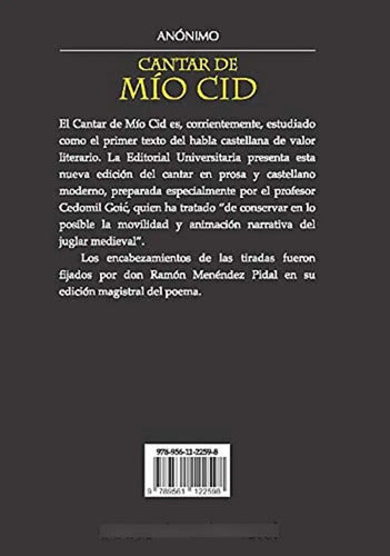 Cantar De Mio Cid / Anónimo