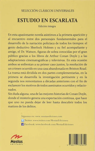 Estudio En Escarlata / Arthur Conan Doyle