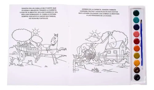Animales Divertidos Libro Con Acuarelas + Pince / Lexus