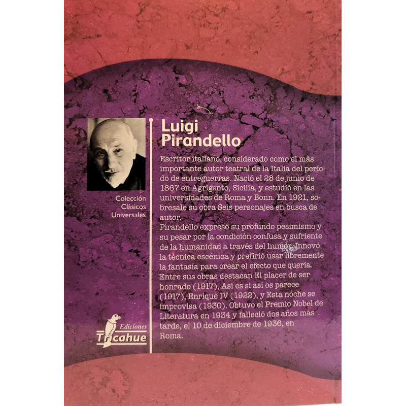 Seis Personajes En Busca De Autor / Luigi Pirandello