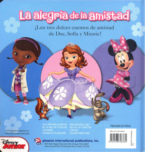 La Alegria De La Amistad (tapa Dura) / Disney Junior