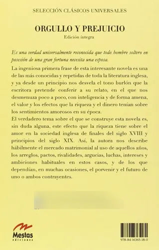 Orgullo Y Prejuicio / Jane Austen