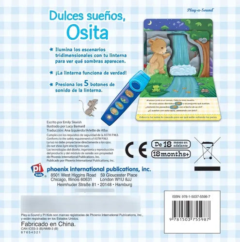 Dulces Sueños Osita (libro Sonoro Con Linterna)