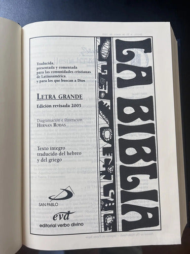 La Biblia Latinoamericana Letra Grande (tapa Dura Sin Uñero)