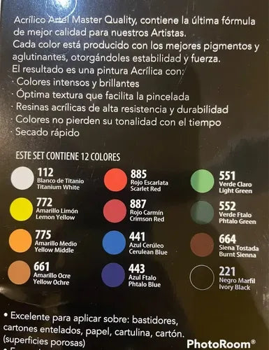 Set De Pintura Acrílica 20 Piezas / Artel