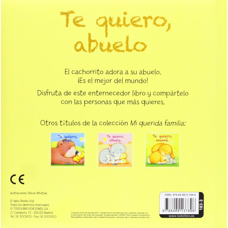 Te Quiero Abuelo (mi Querida Familia) / Todolibro