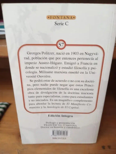 Principios Elementales De La Filosofia / Georges Politzer