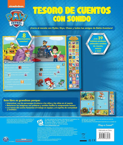Paw Patrol Tesoro De Cuentos Con Sonidos (tapa Dura)