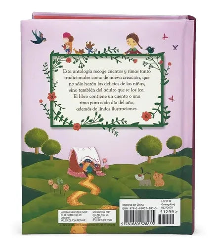 365 Cuentos Y Rimas Para Niñas (tapa Dura Acolchada)
