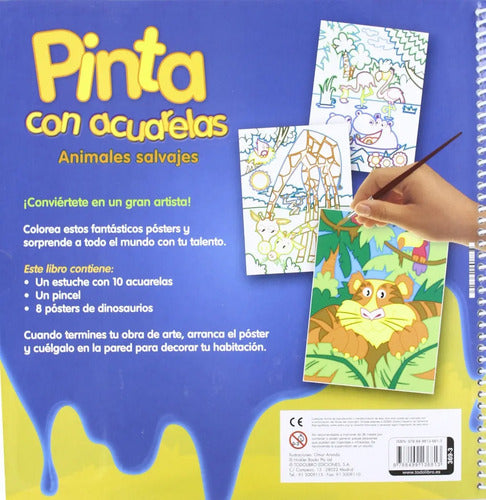 Animales Salvajes (pinta Con Acuarelas) / Todolibro