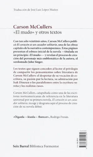 El Mudo Y Otros Textos / Carson Mccullers