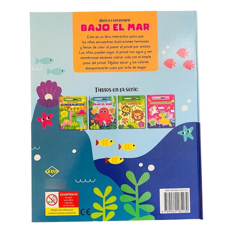 Busca Y Encuentra Bajo El Mar Pintando Con Agua + Pincel
