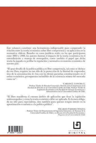 Libre Competencia Y Regulacion / Felipe Morande Lavin