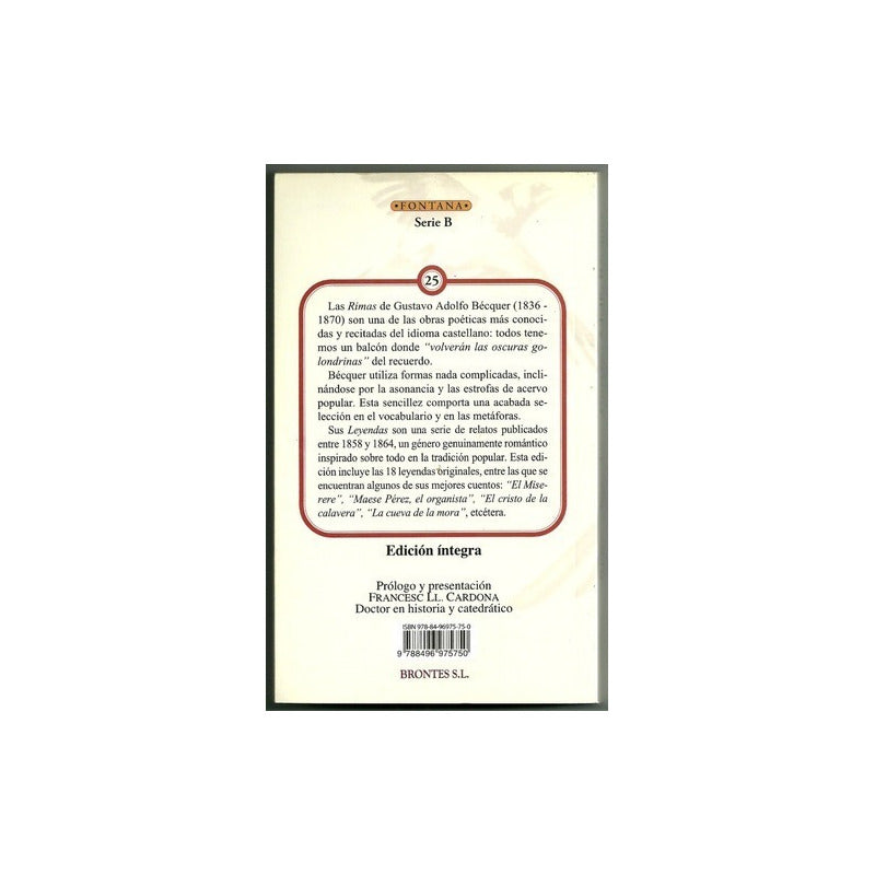 Rimas Y Leyendas / Gustavo Adolfo Becquer