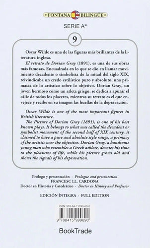 El Retrato De Dorian Gray (bilingüe Ing-esp) / Oscar Wilde