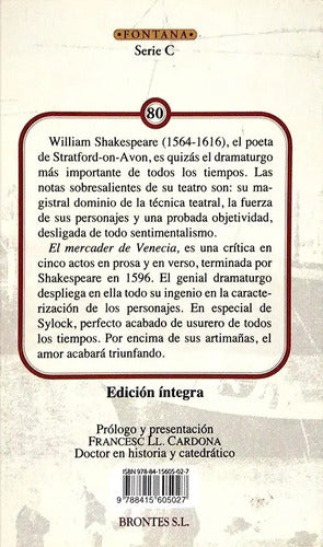 El Mercader De Venecia / William Shakespeare