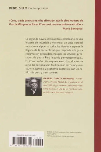El Coronel No Tiene Quien Le Escriba / Garcia Marquez