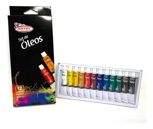 Set 12 Pintura Al Oleo Master Quality 12ml / Artel