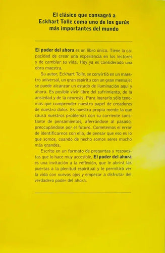 El Poder Del Ahora / Eckhart Tolle