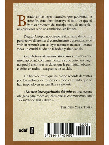 Las Siete Leyes Espirituales Del Exito / Deepak Chopra
