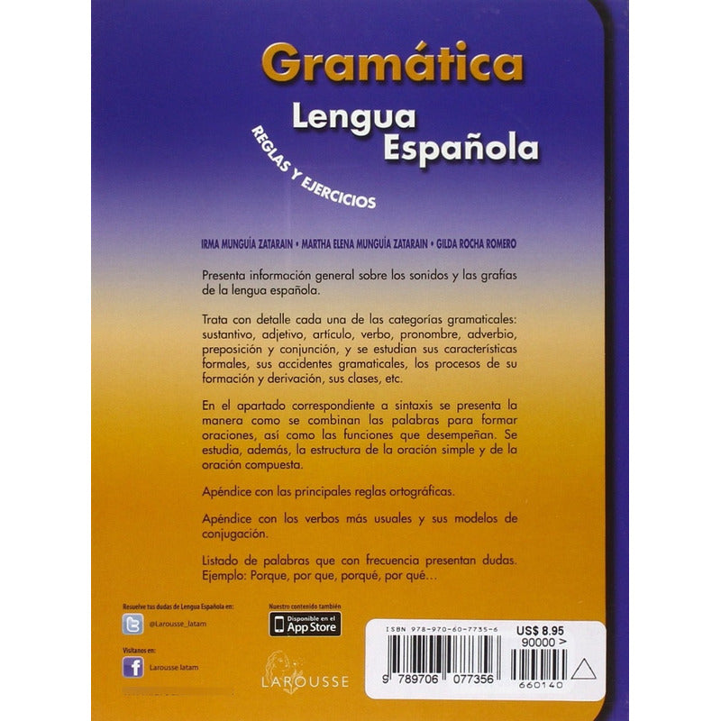 Gramatica Lengua Española Reglas Y Ejercicios / Larousse