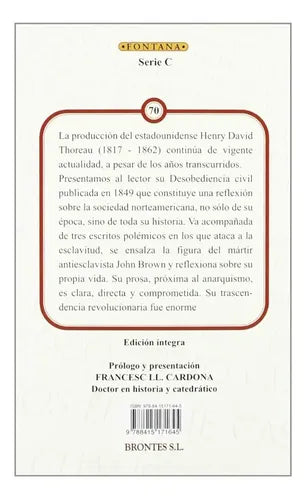 Desobediencia Civil Y Otros Textos / Henry David Thoreau