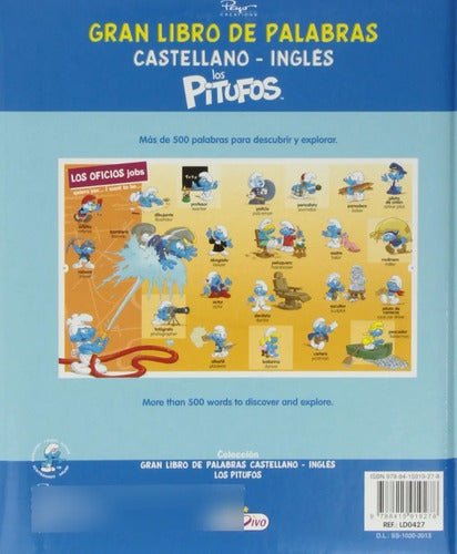 Los Pitufos Gran Libro De Palabras Bilingue (t. Dura) / Peyo