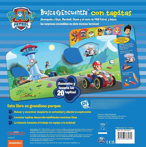 Paw Patrol Busca Y Encuentra Con Tapitas / Nickelodeon