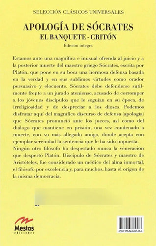 Apología De Sócrates & El Banquete & Critón / Platón
