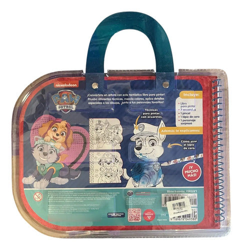 Set Paw Patrol Libro Para Pintar + Acuarelas / Nickelodeon