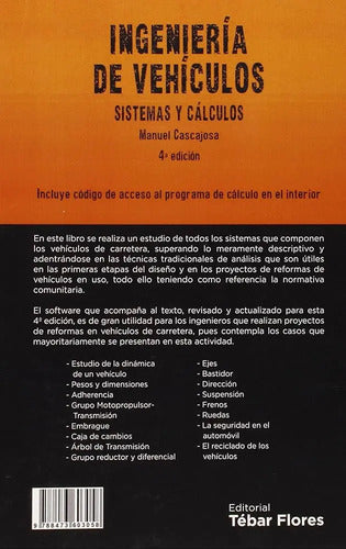 Ingenieria De Vehiculos Sistemas Y Calculos / Cascajosa