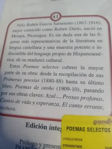 Poemas Selectos / Ruben Darío