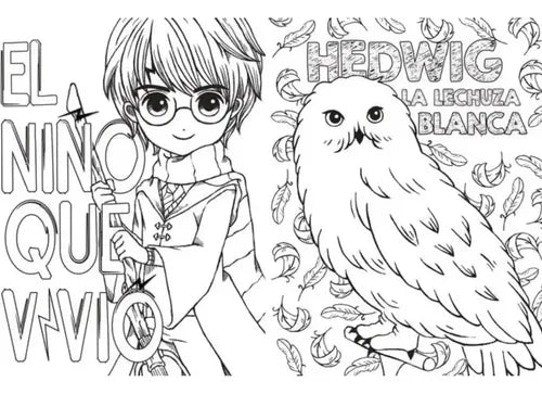 Harry Potter Arte Magico Libro Para Colorear