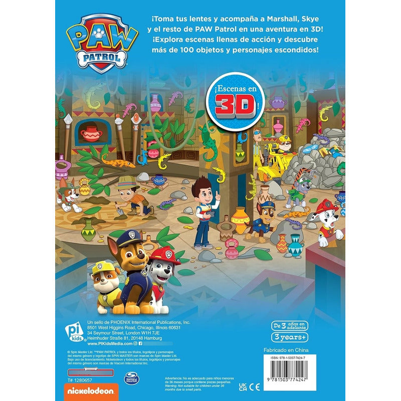 Paw Patrol Busca Y Encuentra 3d (tapa Dura) / Nickelodeon