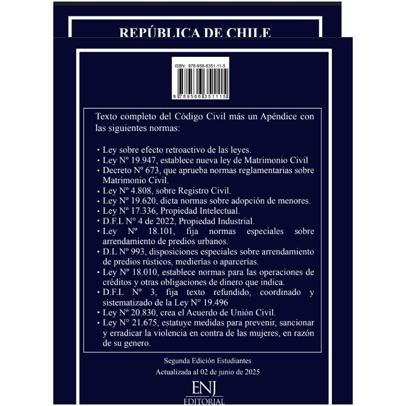 Codigo Civil Edicion Oficial Especial Para Estudiantes