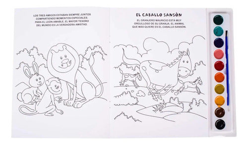 Animales Divertidos Libro Con Acuarelas + Pince / Lexus