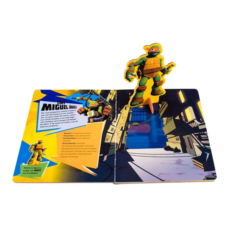 Turtles Ninja Soy Miguel Ángel Libro + Figura Base / Lexus