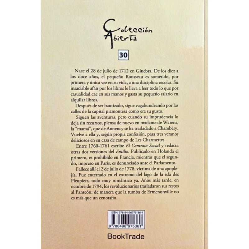 Emilio O La Educación / Jean Jacques Rousseau