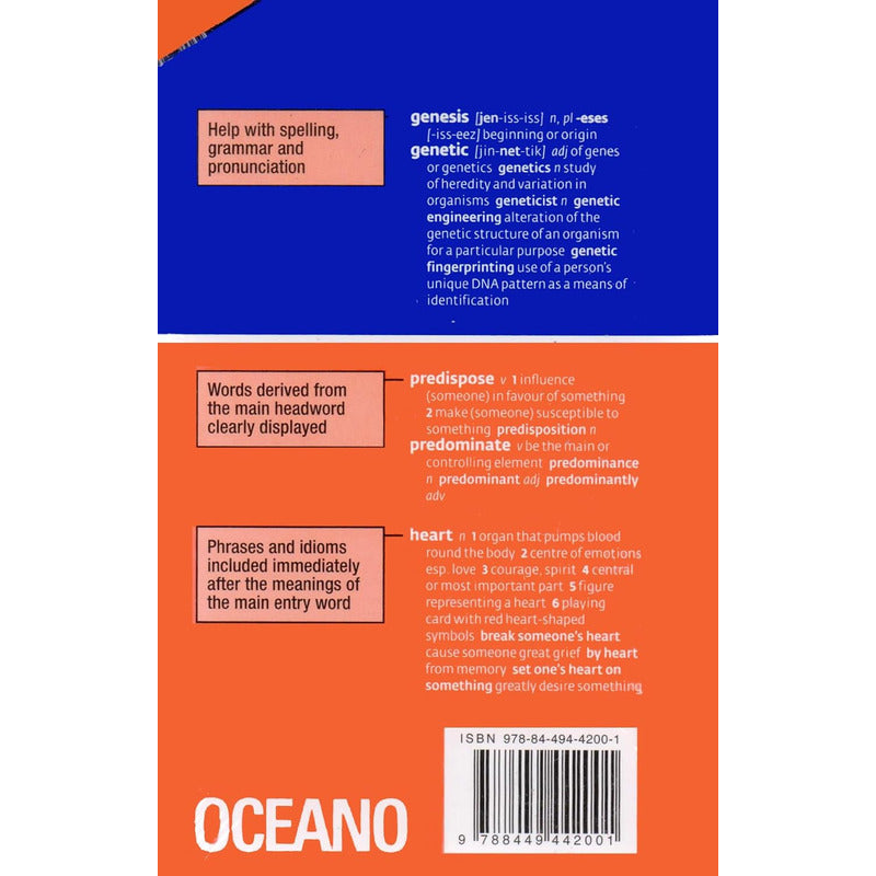 Diccionario Oceano Pocket Collins English Dictionary