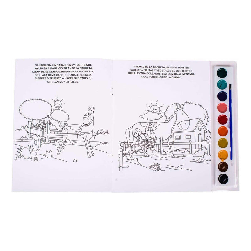 Animales Divertidos Libro Con Acuarelas + Pince / Lexus