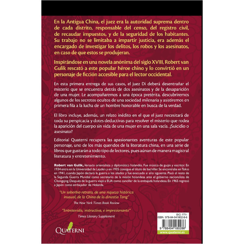 El Asesinato Del Magistrado Los Casos Del Juez Di / V. Gulik
