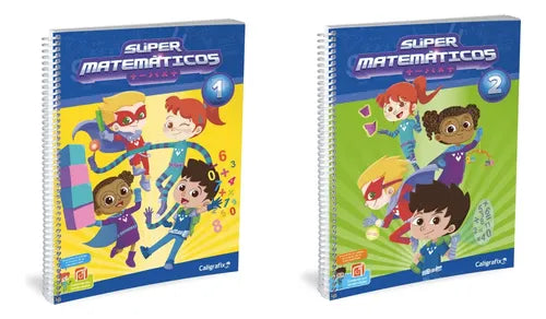 Pack Super Matemáticos N°1 Y N°2 / Caligrafix
