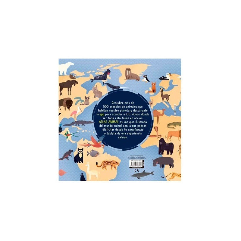 Atlas De Animales + App Con 100 Videos (tapa Dura)