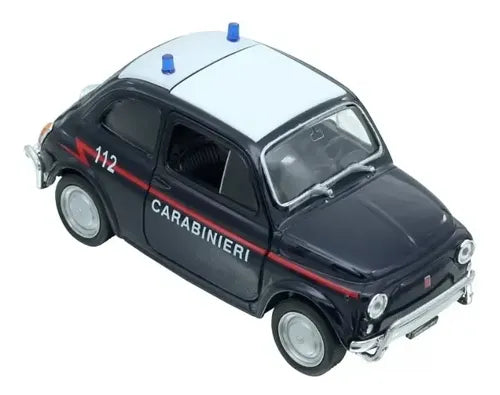 Auto De Colección Policía Fiat 500 Italia Carabinieri 1:36 Negro Carabinieri