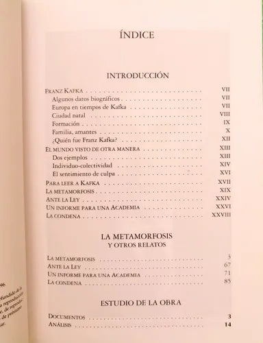 La Metamorfosis Y Otros Relatos / Franz Kafka