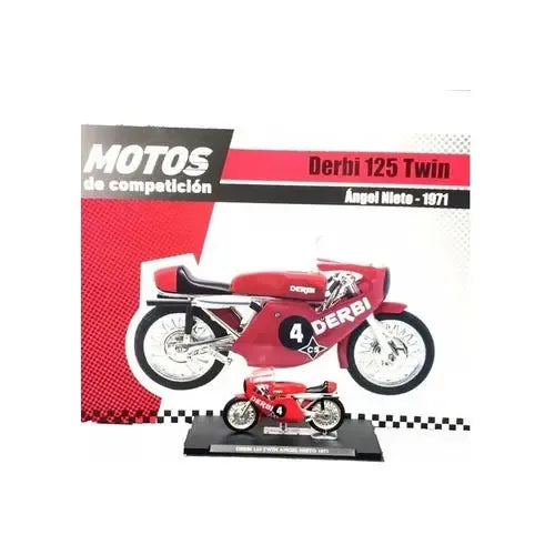 Moto Colección Esc Gp Derbi 125 Twin Angel Nieto 1971 1/24