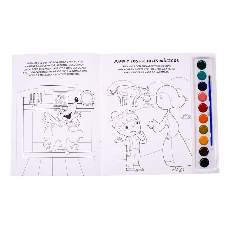 Cuentos Clásicos Libro Con Acuarelas + Pincel / Lexus